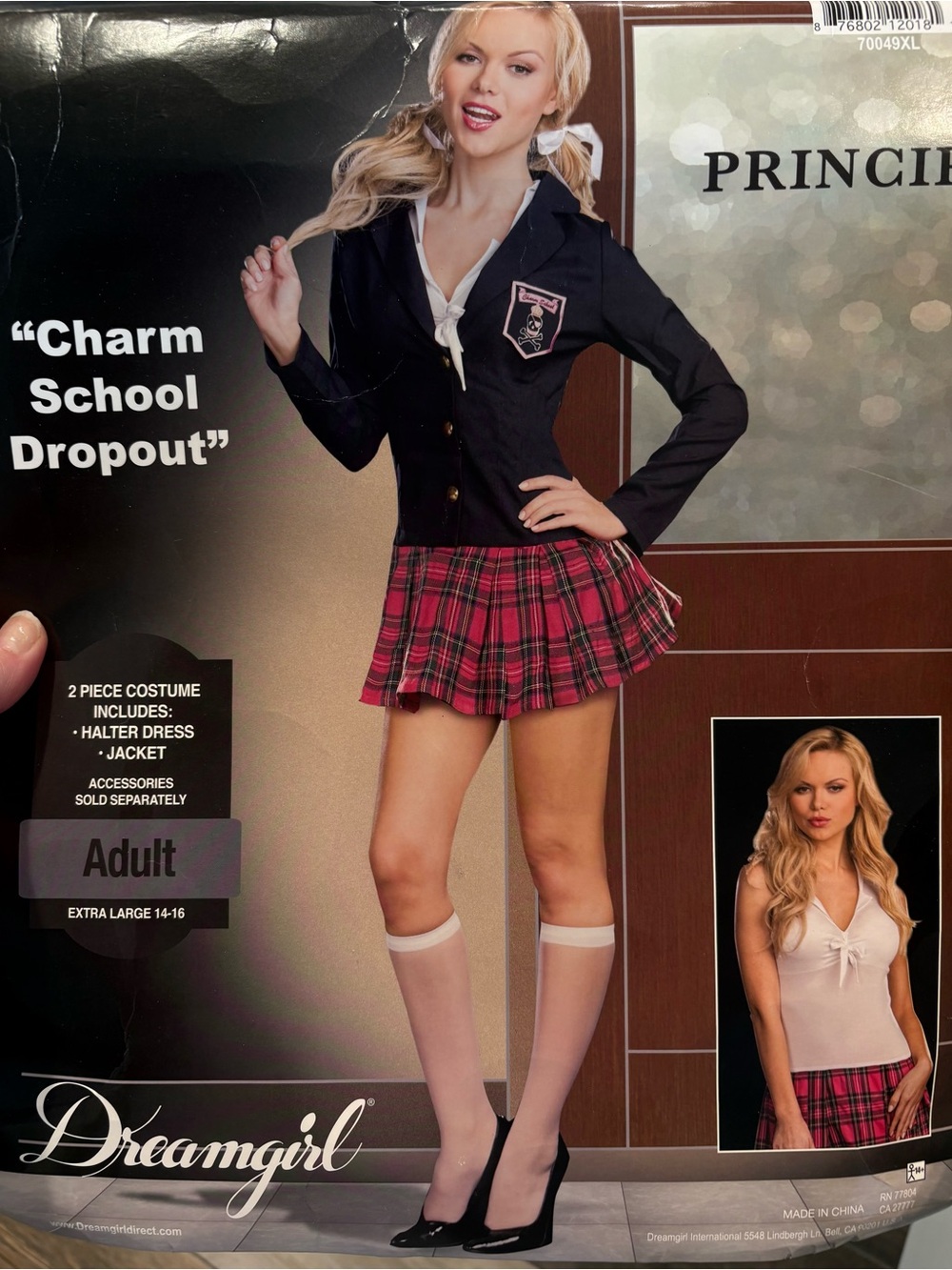 Dreamgirl Costume Charm School Dropout 70049 Black/Red xLarge 14/16